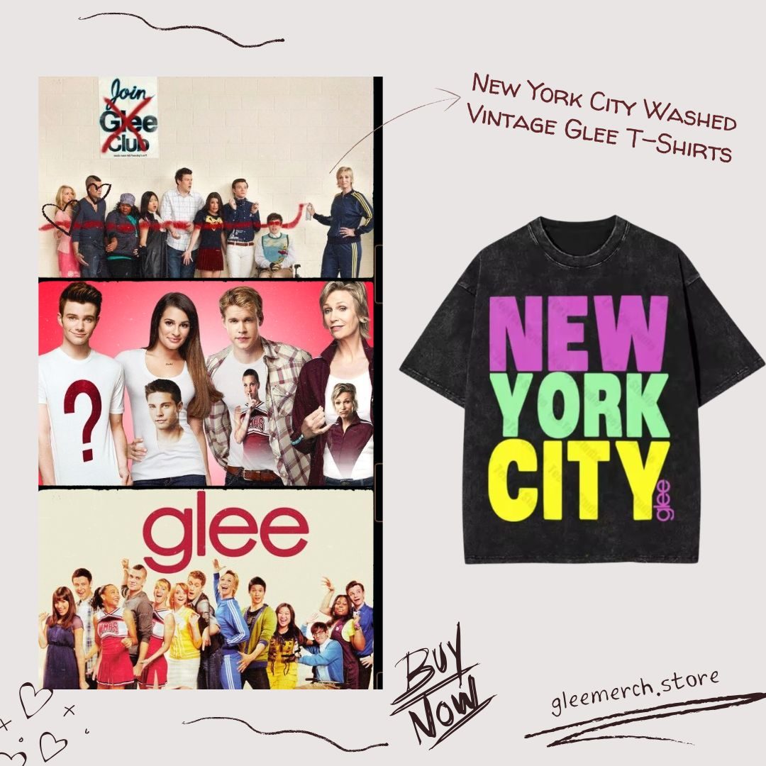 New York City Nyc PTTT0308 Washed Vintage  Glee T-Shirts